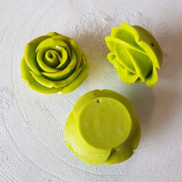 Syntetisk blomst nr. 03-09 m&oslash;rkegr&oslash;n