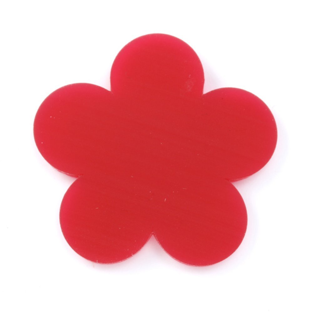 Fleur pvc 26 mm Fushia Foncé Opaline