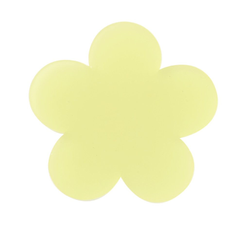 Fleur pvc 26 mm Jaune Opaline