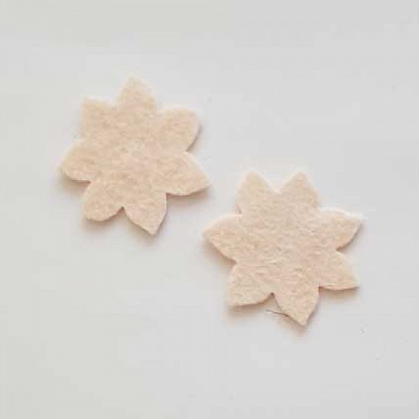 Jolie petite fleur en Feutrine 36 mm N&deg;19-07 x 2 pi&egrave;ces