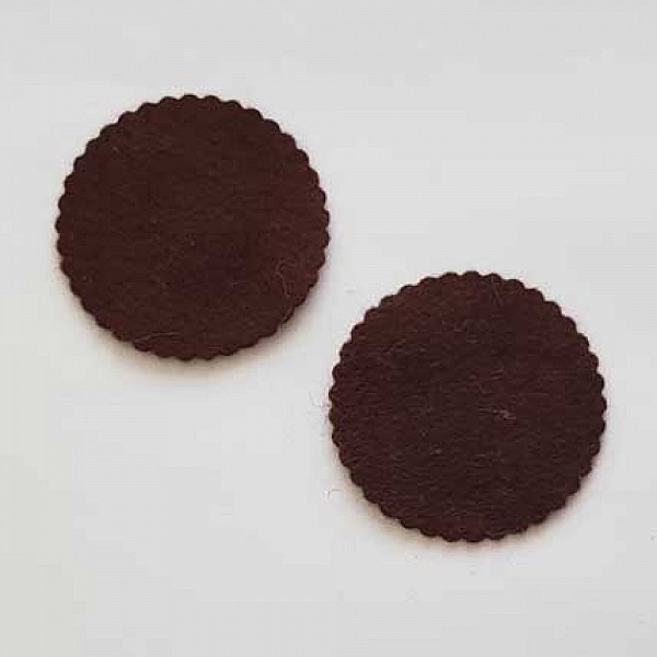 Jolie petite fleur en Feutrine 45 mm N&deg;21-22 x 2 pi&egrave;ces