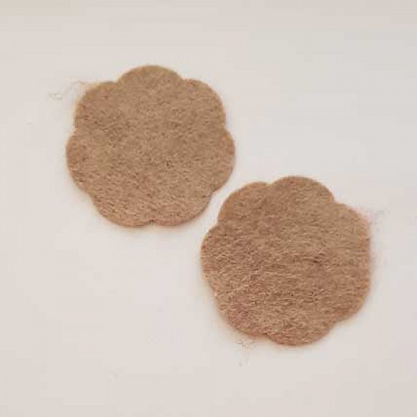 Jolie petite fleur en Feutrine 50 mm N&deg;14-09 x 2 pi&egrave;ces