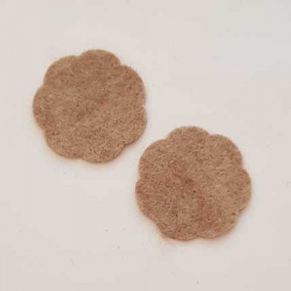 Jolie petite fleur en Feutrine 50 mm N&deg;14-09 x 2 pi&egrave;ces