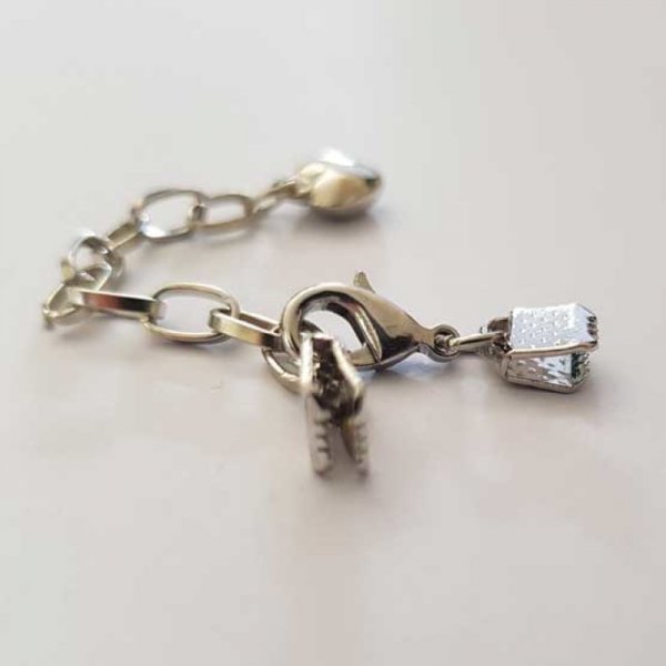 Kit Claw Clasp Heart Tie med karabinl&aring;s 6 mm