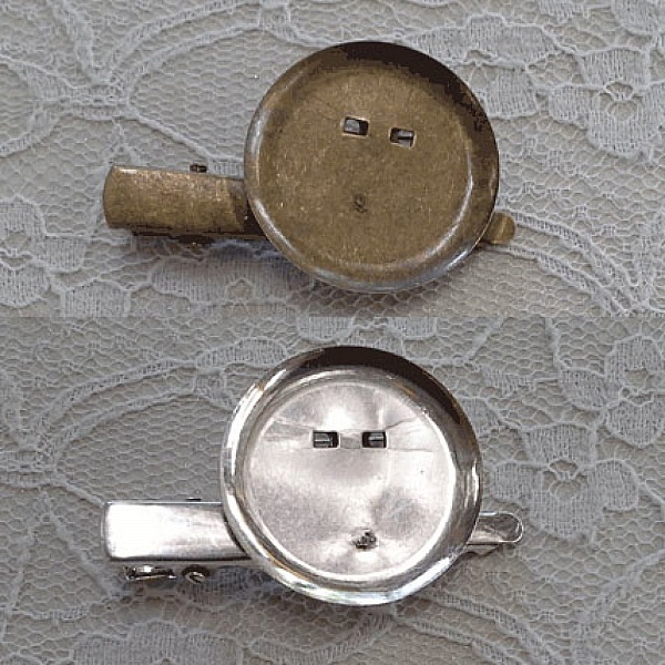 S&aelig;t med 5 bakke stiftholdere - bronzefarvet 48 mm x 8 mm.