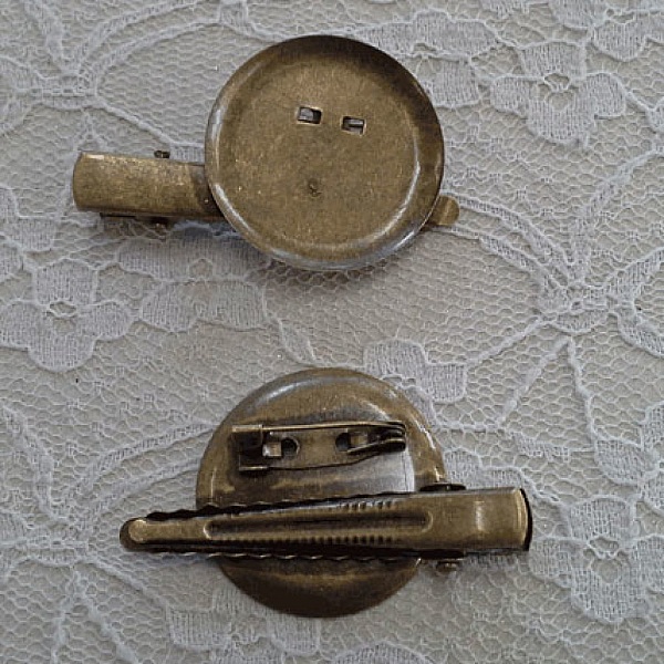 S&aelig;t med 5 bakke stiftholdere - bronzefarvet 48 mm x 8 mm.