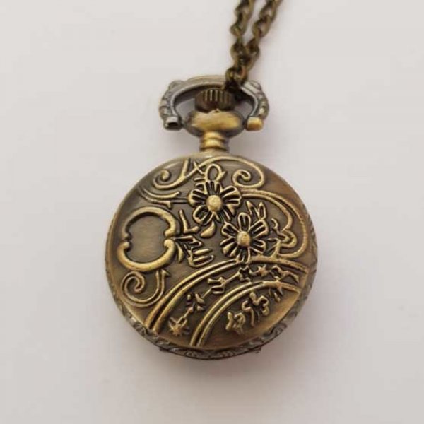 Flower 03 antik bronze Gousset ur med k&aelig;de