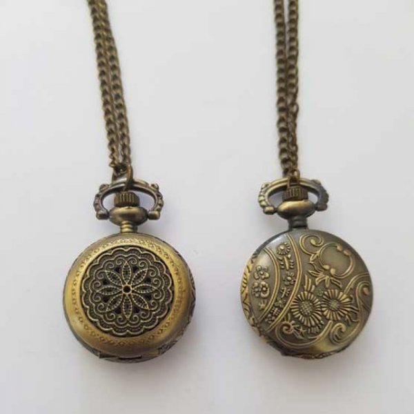 Flower 02 antik bronze Gousset ur med k&aelig;de