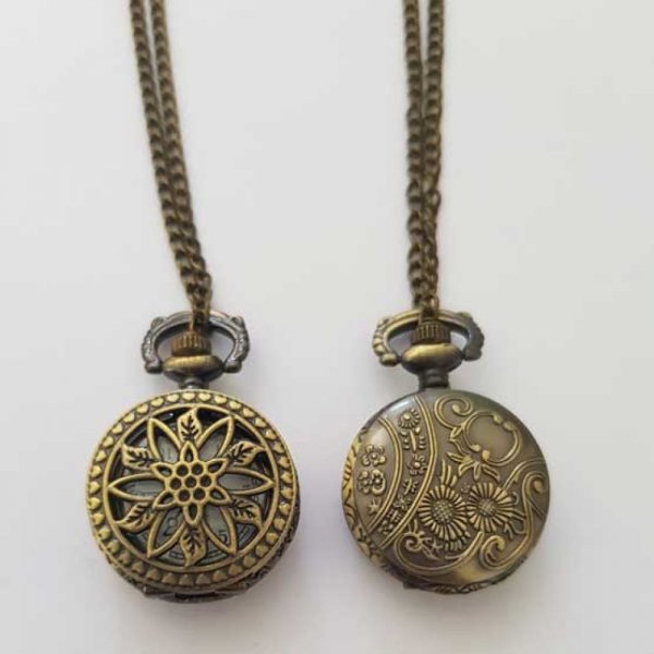 Fleur 01 Bronze antik Gousset ur med k&aelig;de