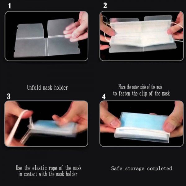 Opbevaringsklip i plast, m&oslash;rkebl&aring;