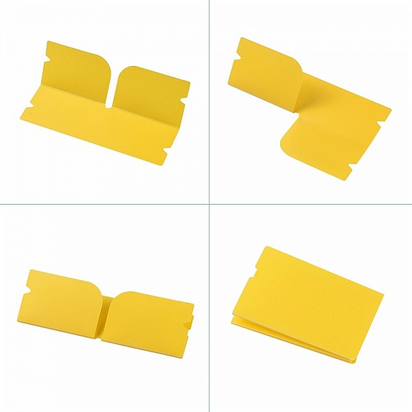 Opbevaringsklip i plast, gul