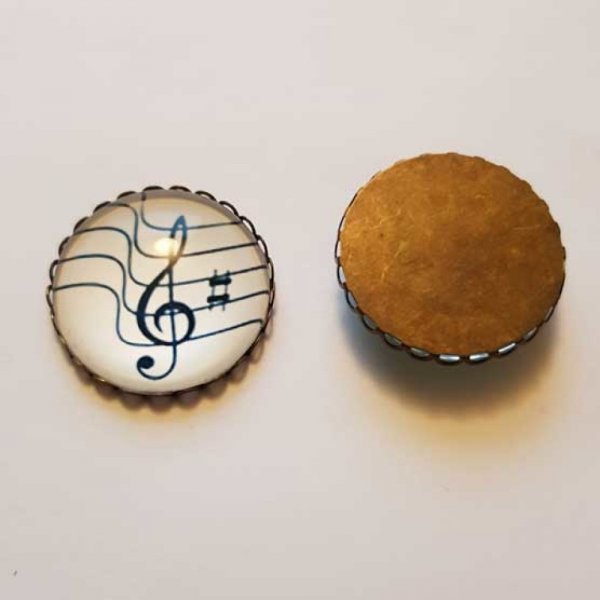 Pendentif Cabochon 30 mm Fantaisie N&deg;04-05 musique