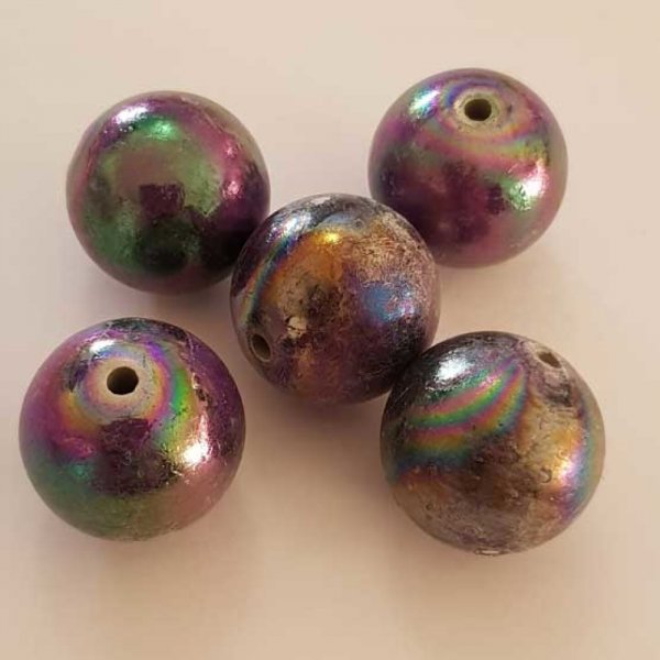 Perle Acrylique Ronde 22 mm Mauve 03 x 1 Pi&egrave;ce