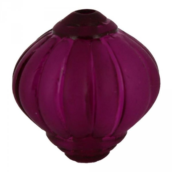 Pearl Lucite Lampion form Striated Aubergine