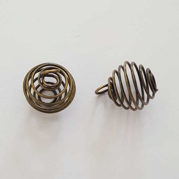 Spiralfjeder perlebur 19 mm bronze N&deg;04