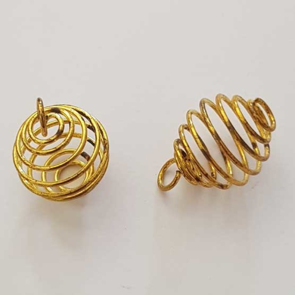 Perle Spiral Spring Cage 19 mm Guld N°06