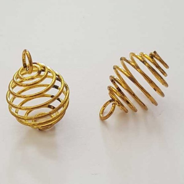 Perle Spiral Spring Cage 19 mm Guld N&deg;06