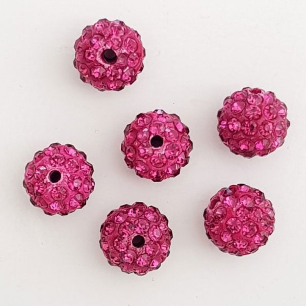 10 mm shamballa stil harpiks perle N&deg;08
