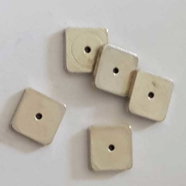 Perle rondelle plate anneau intercalaire en m&eacute;tal argent&eacute; 010 Argent