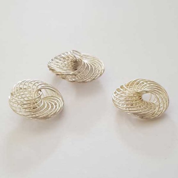 18 mm s&oslash;lv spiralperle N&deg;03