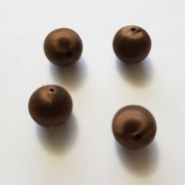 V&aelig;vet perletr&aring;d 15 mm Brun