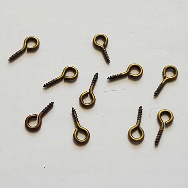 Piton &agrave; vis 10 x 4 mm Bronze x 10 pi&egrave;ces
