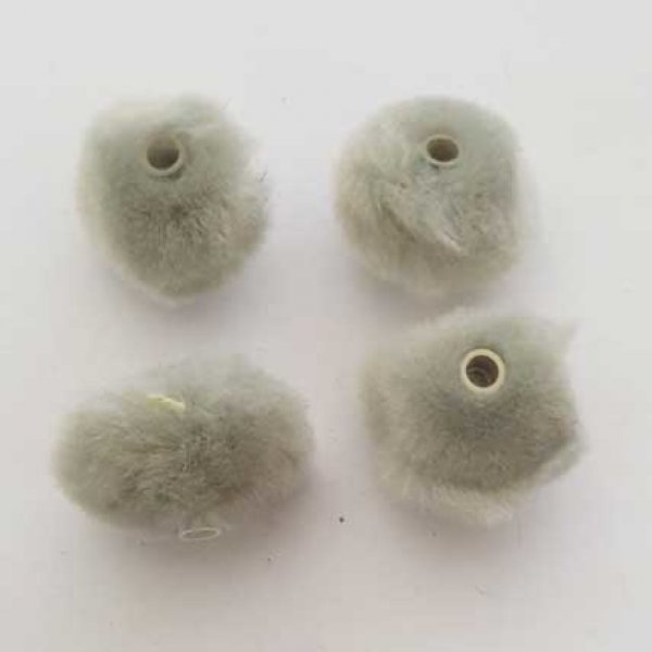 Pompon Rond Gris N&deg;02