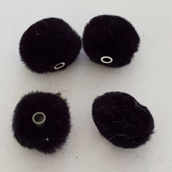 Pompon Rond Noir N&deg;05