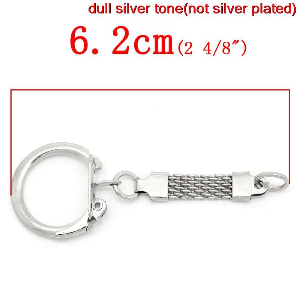 Sølv metal nøglering 6,2 cm