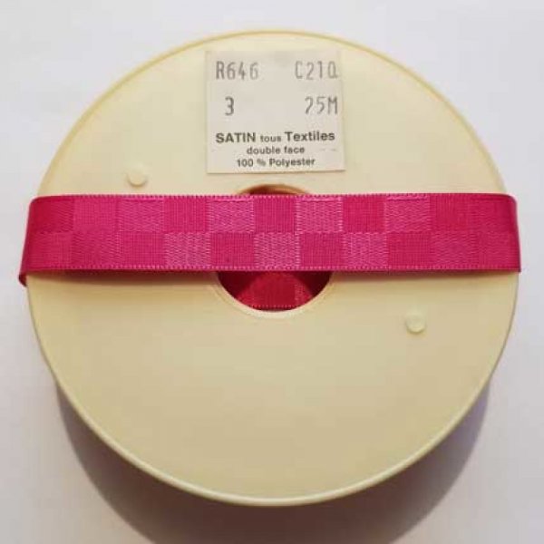 Ruban Satin Tous Textiles fantaisie double face 15 mm N&deg;C210