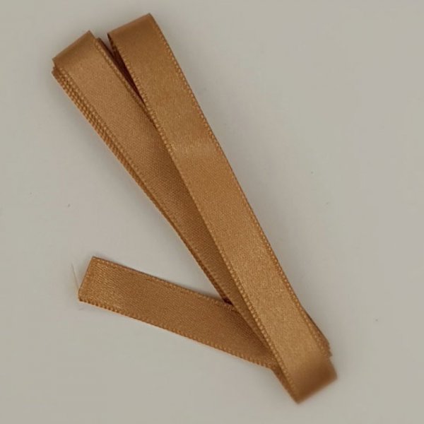 Ruban satin Marron Glac&eacute; double face de 10 mm x 1 m&egrave;tre