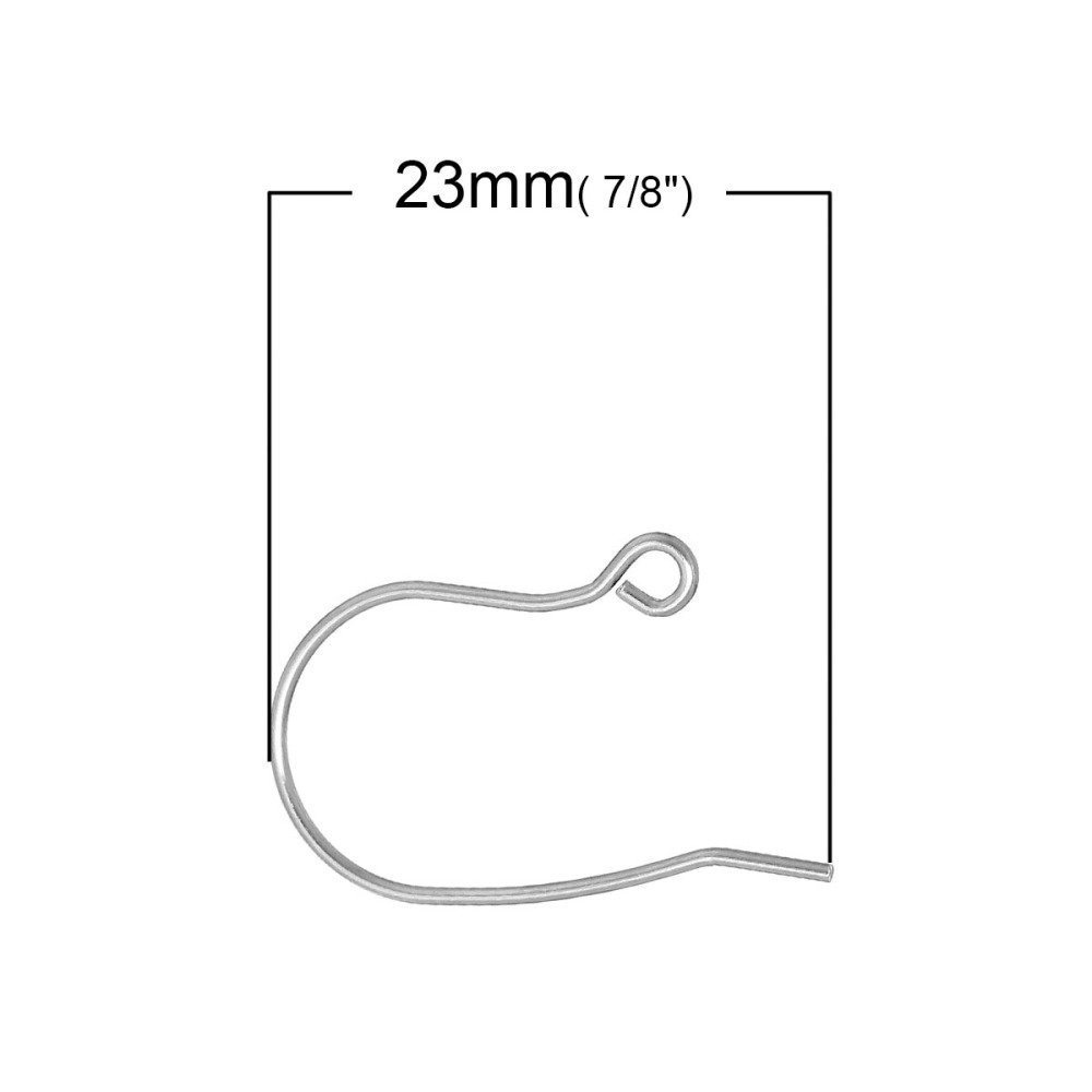Øreringeholder i rustfrit stål krog N°02 X 5 par