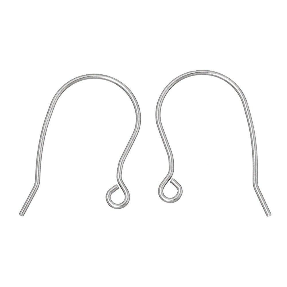 Øreringeholder i rustfrit stål krog N°02 X 5 par
