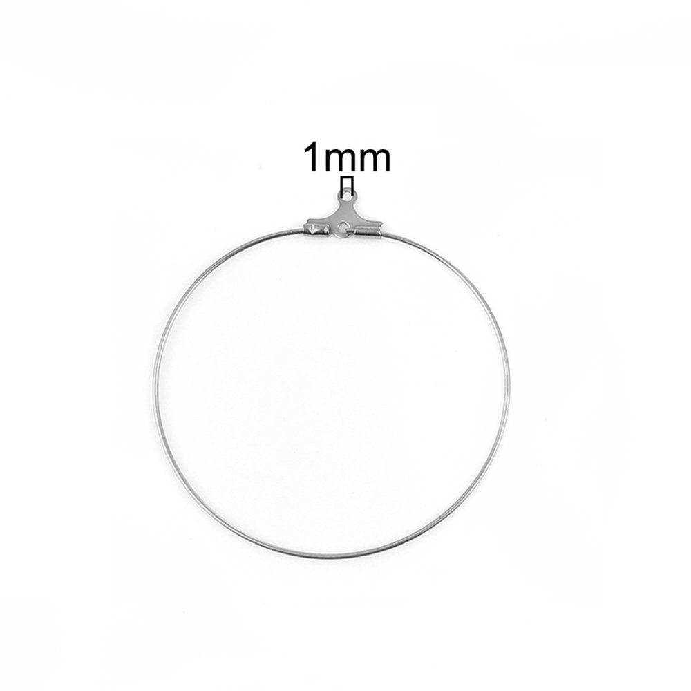 Creole øreringeholder i rustfrit stål N°01 x 5 par