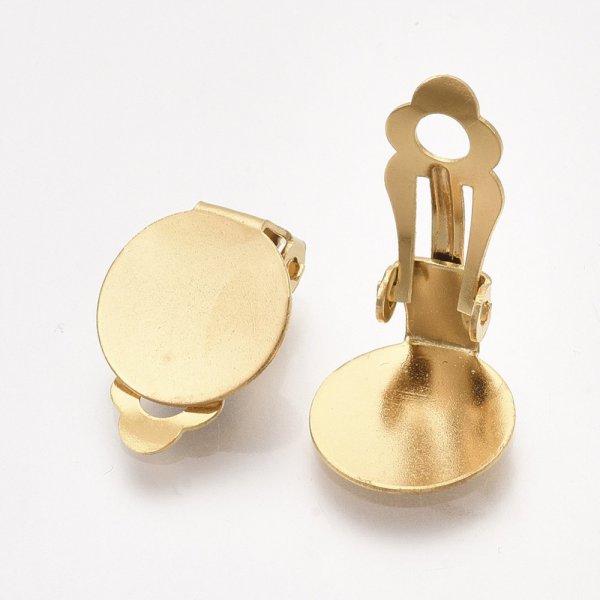 &Oslash;reringe holder clips bakke rustfrit st&aring;l guld N&deg;02