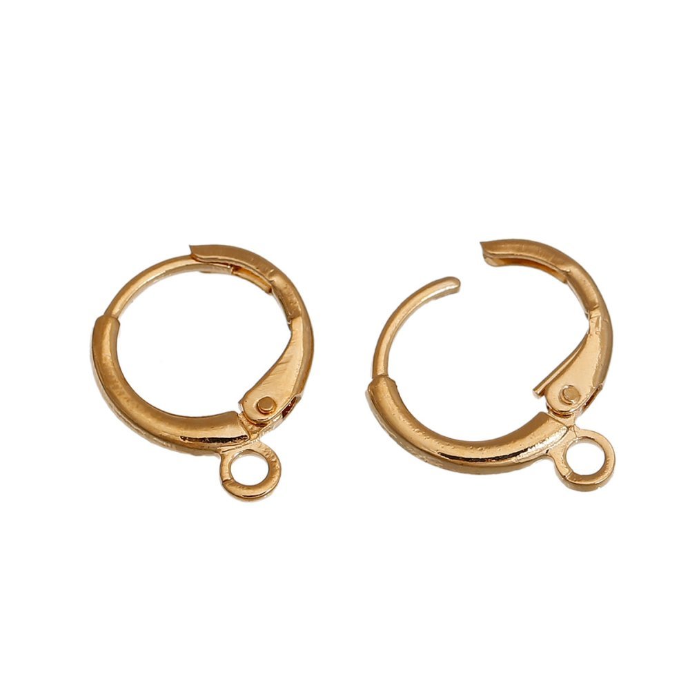 Support Boucle d'oreille Dormeuse N°23 Plaqué Or 14k X 5 paires