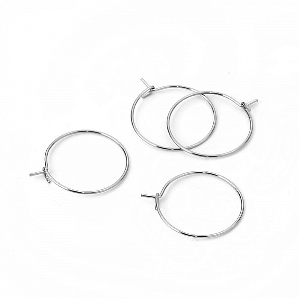 Creole &oslash;reringeholder i rustfrit st&aring;l s&oslash;lv N&deg;03-20 mm x 5 par