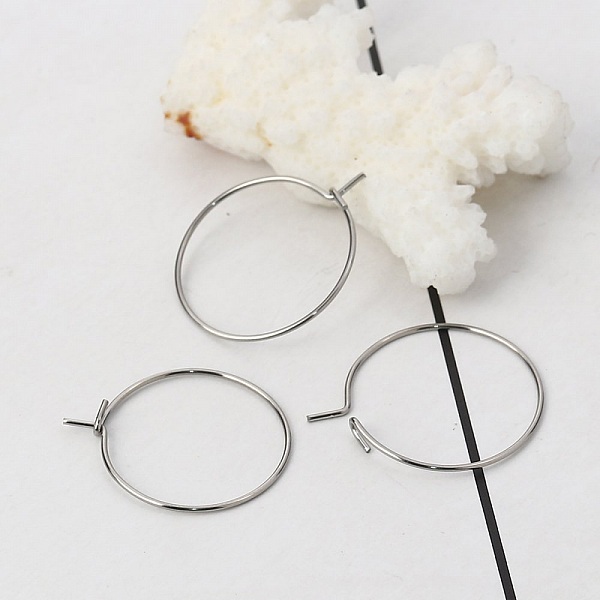 Creole &oslash;reringeholder i rustfrit st&aring;l s&oslash;lv N&deg;03-20 mm x 5 par