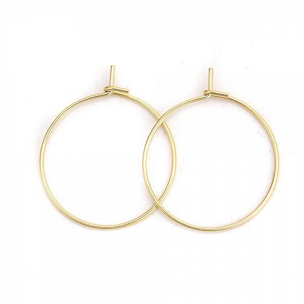 Forgyldt rustfrit st&aring;l Creole &oslash;reringeholder N&deg;03-20 mm x 5 par