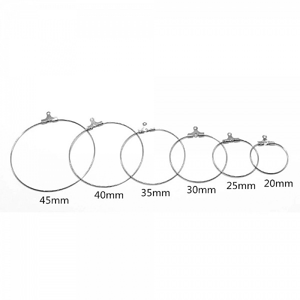 Creole &oslash;reringeholder i rustfrit st&aring;l N&deg;02-20 mm x 1 par