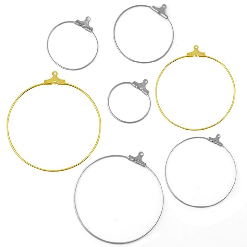 Creole øreringeholder i rustfrit stål N°02-25 mm x 5 par