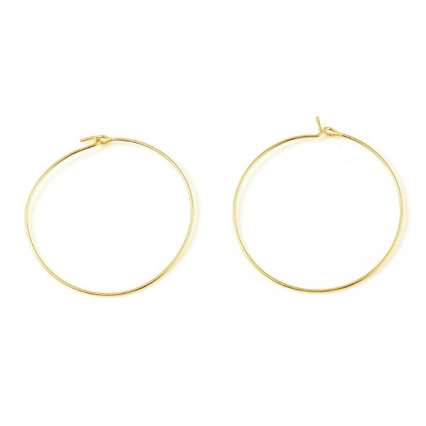 Creole &oslash;reringeholder 18K forgyldt N&deg;01-35 mm x 1 par