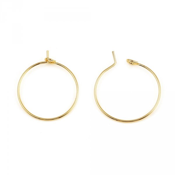 Creole &oslash;reringe holder 18K forgyldt N&deg;01-35 mm x 5 par