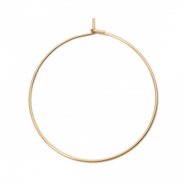 Support Boucle d'oreille Cr&eacute;ole en Acier Inoxydable Dor&eacute; N&deg;03-35 mm x 5 paires