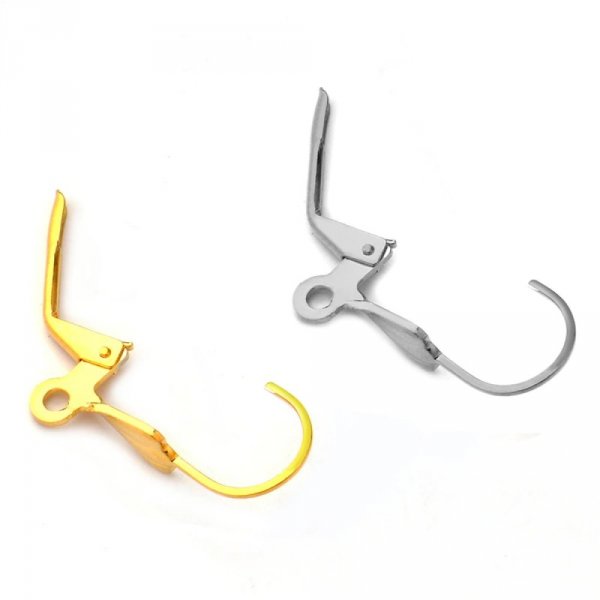 Support Boucle d'oreille Dormeuse Inoxydable N&deg;03 Dor&eacute;