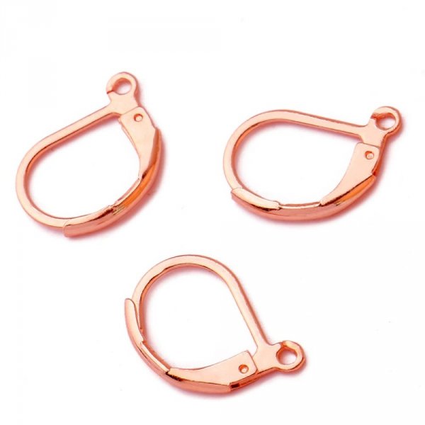 Support Boucle d'oreille Dormeuse Inoxydable N&deg;02 Dor&eacute; Ros&eacute;