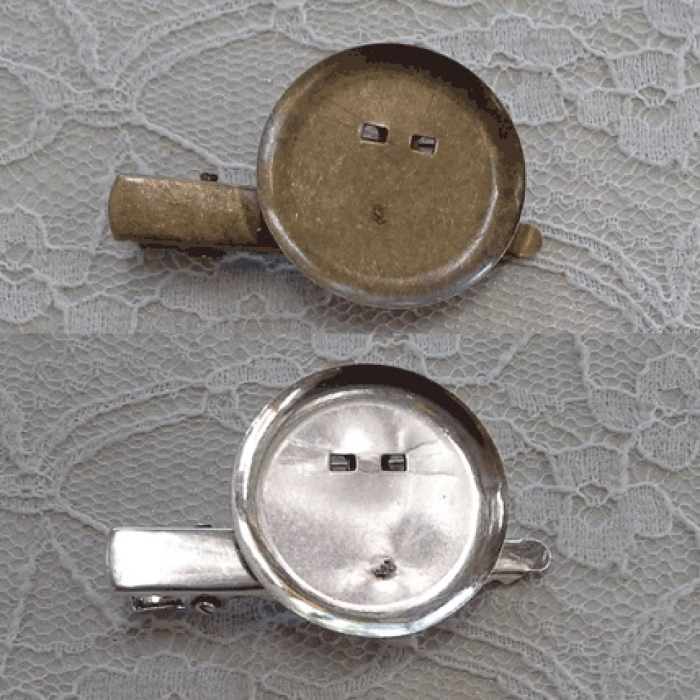 Stiftbakkeholder - Sølvfarvet 45 mm x 8 mm.