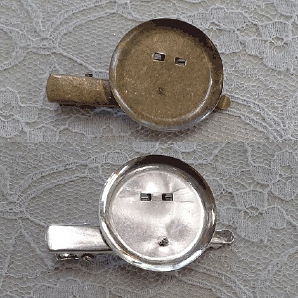 Stiftbakkeholder - S&oslash;lvfarvet 45 mm x 8 mm.