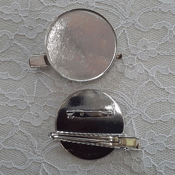 Spindelholder til bakke - S&oslash;lvfarvet 60 mm.