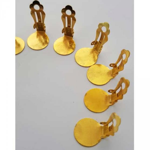 &Oslash;reringe Stands Clips Tray N&deg;01 2. valg x 5 par guld